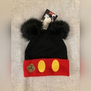 Disney Mickey Mouse Pom Eared Cuff Beanie